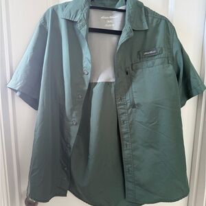 Eddie Bauer Light Green Casual Shirt